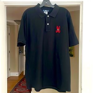 Psycho Bunny Men’s Polo, Black, Size XL